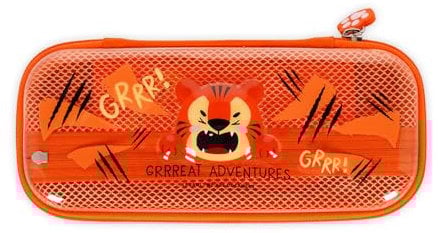 Legami - Wonderwow Federmäppchen, Tiger Motiv,2 Fächer und Stifthalter innen, Innenfach mit Netzstoff, Reißverschluss, 23 x 11 x 5 cm