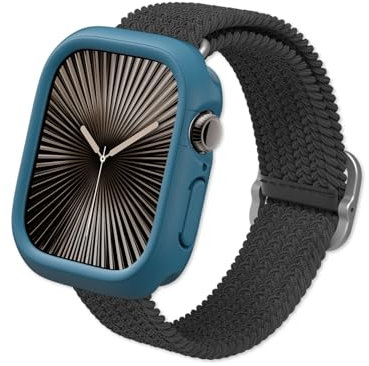 RhinoShield Bumper Case kompatibel mit Apple Watch Series 11/10 [42mm] | CrashGuard NX - Stoßdämpfende Schutzhülle im schlanken Design, rutschfest - Ozeanblau