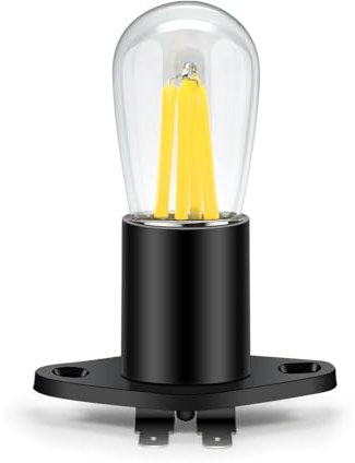 Ruiandsion Microwave Bulb T170 Z187 Base White AC220V 2W Filament LED 4SMD Chip 20W Equivalent Incandescent E17 Bulb for Universal Microwave Pear Oven Lamp