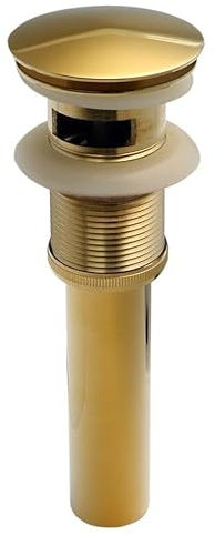 Belle Arti Pop Up Ventil Ablaufventil Waschbecken Gold poliert - Ablaufgarnitur Siphon Spülbecken Waschbeckenstöpsel Abflussstopfen