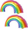 Regenbogen Ballons Pastell Regenbogen Folienballons 32 Riesen Regenbogen geformt Geburtstag Ballon für Regenbogen Thema Geburtstag Party Baby Dusche Dekor 2PCS