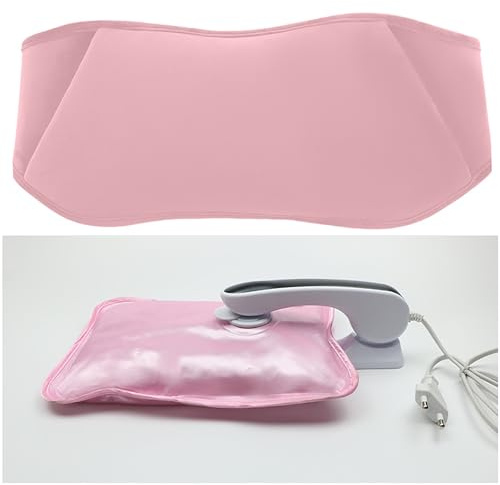 Rechargeable Hot Water Bottle, Heating Waist Belt, Electric Heating Pad for Back Pain Relief for Period Cramps Lower Neck Shoulders, Hand Warmer(Pink)