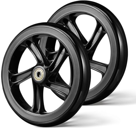 Levemolo 2 Stück Ersatz Scooter Räder 175Mm Aus Pu Rollerräder Für Skateboard Elektrofahrzeug Und Rollstuhl Verschleißfest Einfach Zu Montieren