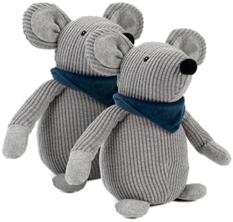 TrendPet Tierische Türstopper, Doppelpack, Stopper für Fenster und Türen, gefüllt mit 1Kg Sand, dekorativ (Maus Moni)