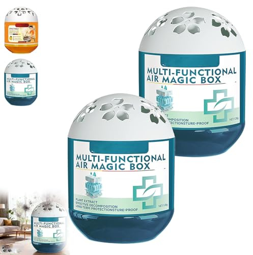 Indoor Air Purification Dust Removal Magic Box, Multi-Functional AirMagic Box, Long-Lasting Freshness Air MagicBox for Car, Bedroom, New House, Office, Closet (Blue,2PCS)