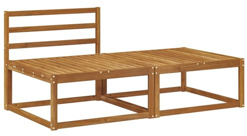 vidaXL Sectional Sofa Einheiten 2 Stück Natur, Balkon Gartenmöbel, modernes modulares Design, langlebige Entspannung, Elegante Flexibilität