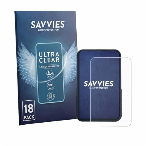 Savvies 18 Stück Schutzfolie für Okiyakusama Bike Computer Displayschutz-Folie Ultra-Transparent