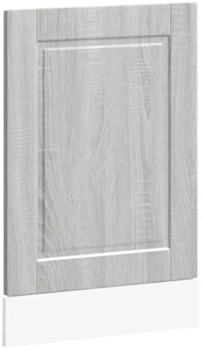 QJBSAVVA Geschirrspülerblende Porto Grau Sonoma 45x1,5x57 cm Frontblende für Spülmaschine aus Holzwerkstoff Robuste Küchenfront für Einbau-Geschirrspüler Teilintegriert