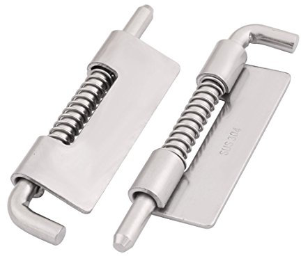 sourcingmap 2pcs Loquet A Ressort Targette A Ressort Verrou de Porte Serrure Pour Meuble Portail Garage acier inox 304 barillet 3.6pouces Long