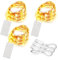 Soltuus 3 Pack Rechargeable String Fairy Lights 10ft 30 LED, 4 Modes Copper Wire Christmas Starry Lighting, Waterproof Micro Firefly Moon Light, Warm White, Battery and USB Cable Included