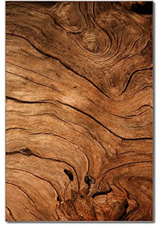 banjado Glas Magnettafel (40 x 60cm) - Magnetwand Glas - Magnetpinnwand als Memoboard - Pinnwand Magnettafel Küche, Büro, Kinderzimmer - Trockenes Holz