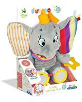 Clementoni Disney Baby Dumbo Erste Aktivitäten Plüschtier - Kuscheliges Lernspielzeug, Spielzeug für Sensorik & Tastsinn, für Babys ab 6 Monaten, 17297