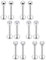 Mayhoop 12er 16G 1.2mm Knorpel Tragus Helix Piercing Chirurgenstahl CZ Kugel Lippenpiercing Labret Stecker 3 Stil 6mm Silber