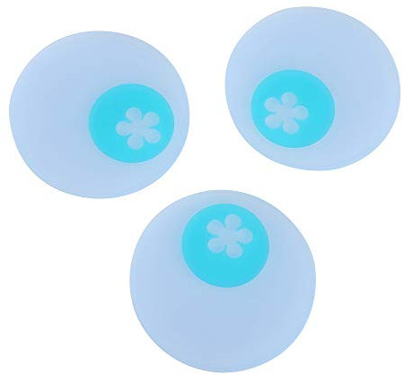 Kochblume Multiuntersetzer 3-tlg. | Glasuntersetzer | Anti-Rutsch-Effekt | Mit Auffangkante | Premium-Silikon | Hitzebeständig | Spülmaschinenfest | Farbe: türkis-transparent