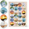 Spruchaufkleber, 24er Set: Runde Sticker mit Sprüchen, Aufkleber Rund, Spruch Gott & Glaube, Geschenkaufkleber Sprüche, Religiöse Geschenke, Zum Aufkleben, Kirche, Kommunion & Taufe, ⌀ 4 cm