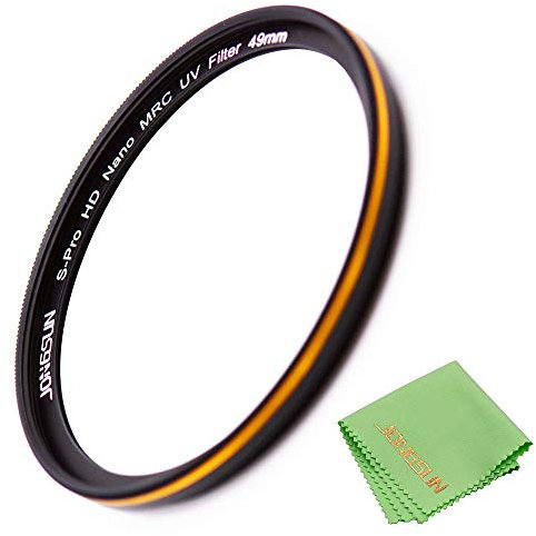 JONGSUN UV Filter 49mm, Ultraviolett Schutzfilter, 16 Schichten Mehrschichtvergütet, Schott B270