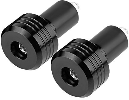 DEWIN Lenkergriffe, 1 Paar Universal Aluminium Motorradgriff Lenkerenden Gewichtsausgleichsstecker für Motorräder Schwarz 22mm