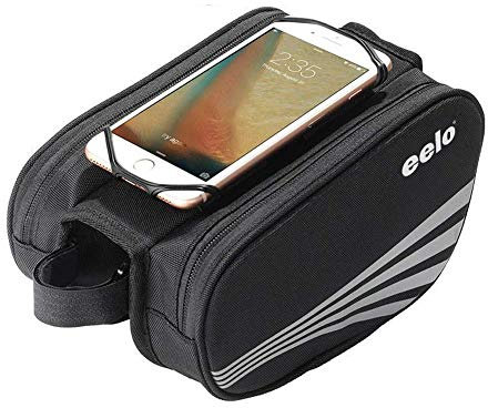 eelo Frame-Bag-Black Rahmentaschen-Motorrad-Top, Schwarz, Einheitsgröße