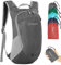 ZOMAKE Faltbarer Rucksack Ultraleicht-Kleiner Rucksäcke Wasserdicht Wanderrucksack Packable Backpack 18L für Damen Herren Outdoor Wandern(Schwarz)