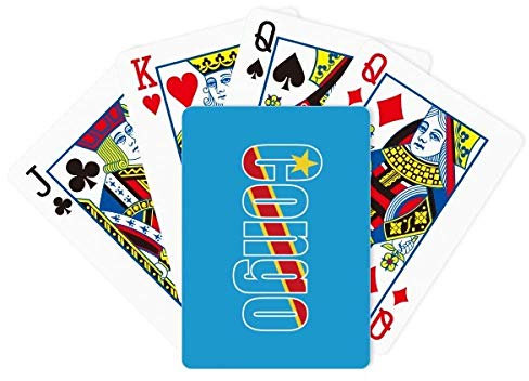 Juego de cartas mágicas con nombre de la bandera del país del Congo