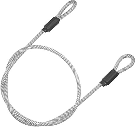OMOTOOL Cable de seguridad para bicicleta, 8 mm, trenzado, acero inoxidable, cable de seguridad para bicicleta, compatible con candado, candado, cerradura de puerta de cristal.