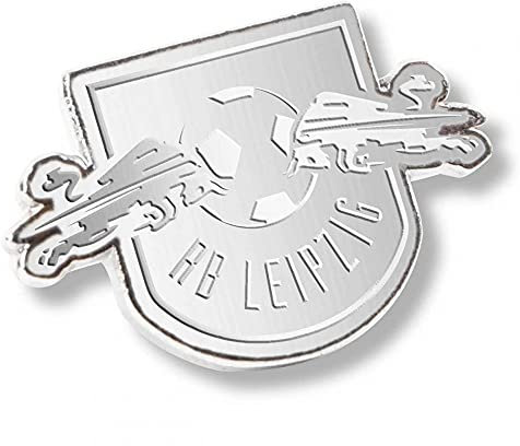 RB Leipzig Club Mono Pin - Logo Silber poliert - Button Anstecker RBL - Plus Lesezeichen Wir lieben Fußball