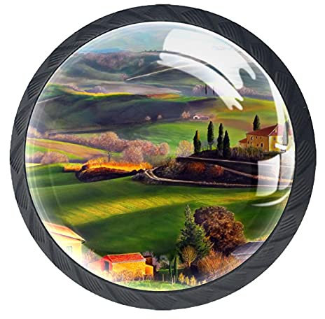 Set of 4 Rural Plain Cabin Log Cabinet Knobs Handles Pulls for Drawer Closet Dresser Cupboard Wardrobe Furniture Door Kitchen