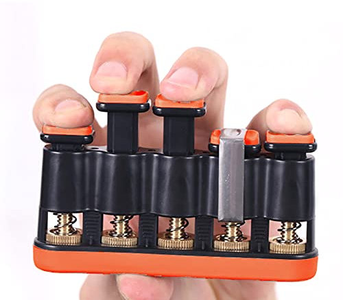 Alnicov Finger Strengthener, Guitar Beginner Exercier, Griffkrafttrainer für Gitarre, Klavier, Trigger Finger Training (Orange)