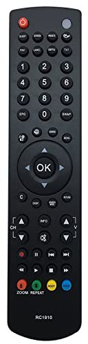 RC1910 Télécommande universelle compatible avec Toshiba 19DL502B 19DL502B2 22DL702B 22DL704B 32DV502B 32DV504B 19BL502B2