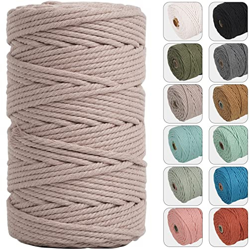 NOANTA Corda in cotone macramè da 4 mm, 99 metri, per appendere alla parete, per appendere piante, artigianato, lavoro a maglia