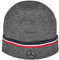 Mercedes-Benz Strickmütze Grau mit Details in Blau, Weiß und Rot, bestickter Stern & Emblem des Teams Mercedes AMG Petronas der F1. Offizielles Produkt Collection One Size
