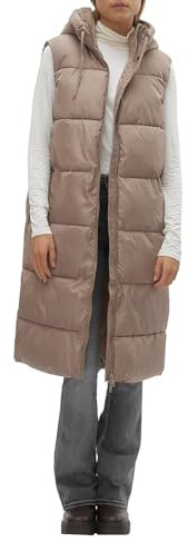VERO MODA Vmligaane Waistcoat Noos Chaqueta, Gris Pardo, L Mujeres
