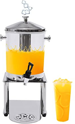 Distributori di Bevande Fredde in Acciaio Inossidabile per Feste, Distributore di Bevande da 8 Litri/2 Gal con Contenitore per Il Ghiaccio, Brocca per Bevande d'Acqua per tè e Limonata Feste a Casa