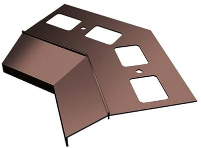 Renoplast® Aluminium Innenecke 135° für Traufprofil K100 Braun | Fertigstellung von Terrassen und Balkonen | Fliesenböden auf Klebemörtel | Wasser ablaufsysteme Winkelprofil | Pulverbeschichtetes