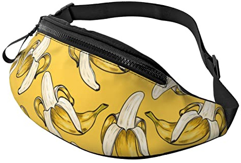 Gelbe süße Bananen große Bauchtasche für Männer, Geschenke für Sport, Training, Reisen, Laufen, lässige Gürteltasche