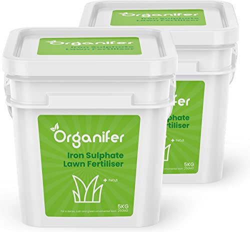 Engrais Au Sulfate De Fer (10 Kg - 500 M2) - Démousse - Sulfate De Fer Contre Mousse - Démosseur - Engrais - Sulfate De Fer Pour Pelouses - Organifer