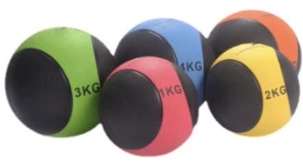 Luxari - Medizinball 2 kg - Medicine Ball - Rubber - Trainingsball - Crossfit