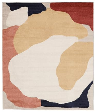 RugVista Big Sur Teppich, 240 x 300 cm, Gelb/Cremeweiß Beige | Moderne, Rechteckig, Niedriger Stapel, Nur chemische Reinigung, Oeko-Tex 100, Wohnzimmer, Schlafzimmer