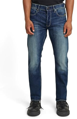 G-Star Homme Jean Mosa Straight, Bleu (worn in sand dunes D23692-D498-G801), 32W / 34L