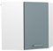 Vicco Eckhängeschrank R-Line, Küchen-Eckschrank, Blau-Grau/Weiß, 57 cm