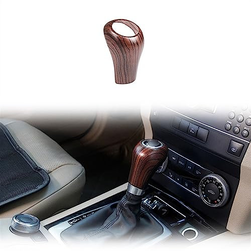 VIDOJI Auto Für Benz ACEG GLK CLS Klasse W169 W203 W204 W211 W212 W463 X204 W219 W218 Schaltknauf Abdeckung Trim Zubehör (Color : Pine Wood Grain)