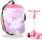 Kinder Lenkertasche Einhorn Rosa Fahrradkorb Vorne mit Klettverschlüsse Lenkerkorb Fahrradtasche Zubehör für Kinderfahrrad Laufrad Dreirad Scooter