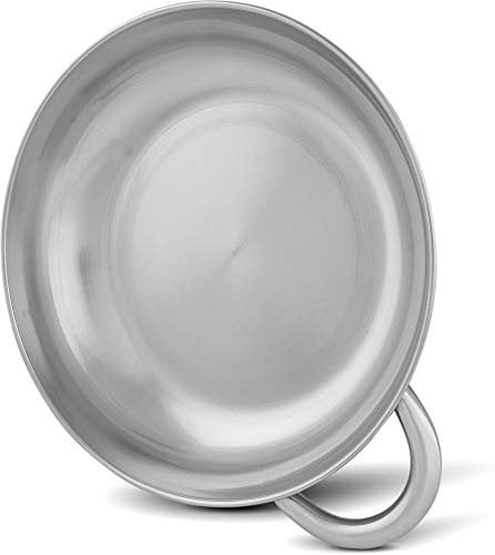 normani Outdoor Edelstahl-Schale mit Griff - rostfrei, lebensmittelecht, geschmacksneutral, umweltfreundlich - Fassungsvermögen 1,7 L - 23 x 5 cm Farbe Edelstahl