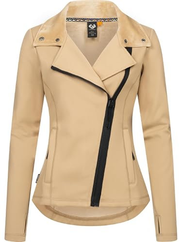 Ragwear Damen Sweatjacke Trainingsjacke innen kuschelig weich angeraut Saskie YOUMODO Taupe Gr. XS