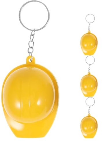 Zerodeko 4 Stück Miniatur-Bauhut Kleiner Sicherheitshut-Schlüsselanhänger Miniatur-Bauhelm-Schlüsselanhänger Mit Flaschenöffner BAU-Partygeschenke