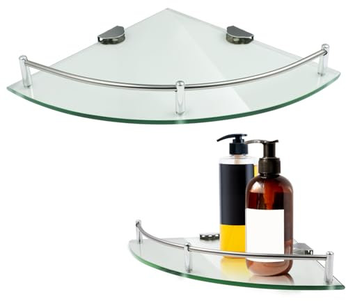WATIIFUFU 2stücke Eckregal Schweberegale Für Wandmontage Badregal Ecke Badezimmerregal Duschregal Mit Haltbarer Stabiler Stauraum Organizer Für Bad Küche