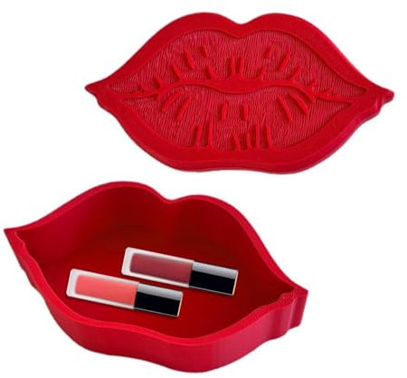 Fbinys Lip Shaped Box, Cosmetic Storage Holder, Lipstick Organizer Box, Jewelry Storage Case, Decorative Cosmetic Organizer, Desktop Storage Box, Lipstick Storage Organizer, Hairpin Storage Box