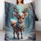 Decke Elch Decke, Warme Flannel Fleecedecke Als Sofadecke, Couchdecke, Sofaüberwurf Und Bettdecke, Weiche Wohndecke Für Couch Und Sofa （140×180cm）