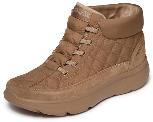 Skechers Women's Hands Free Slip-ins On-The-go Encore Quilted Nylon Chugga Ankle Boot, Chestnut, 5.5 UK