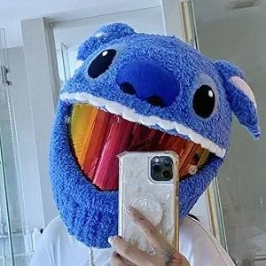 CAJUCA Helmüberzug Motorrad, Motorradhelmüberzug, Plüsch-Integralhelm-Schutzhülle, Motorradhelm-Hut, Lustige Helmdekoration (Helm Nicht Im Lieferumfang Enthalten)(41)